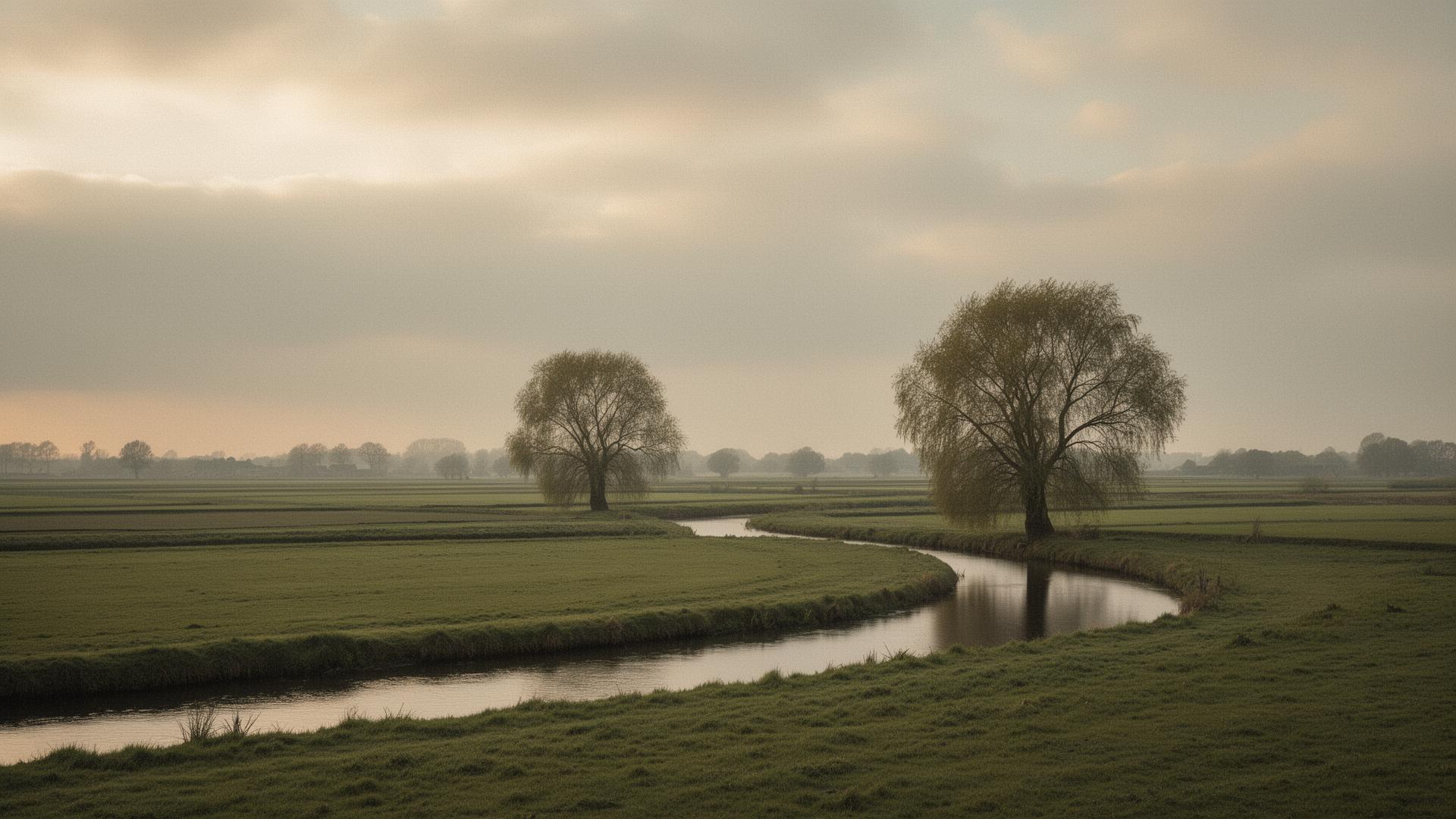 Landschap van de Kromme Rijnstreek nabij Wijk bij Duurstede