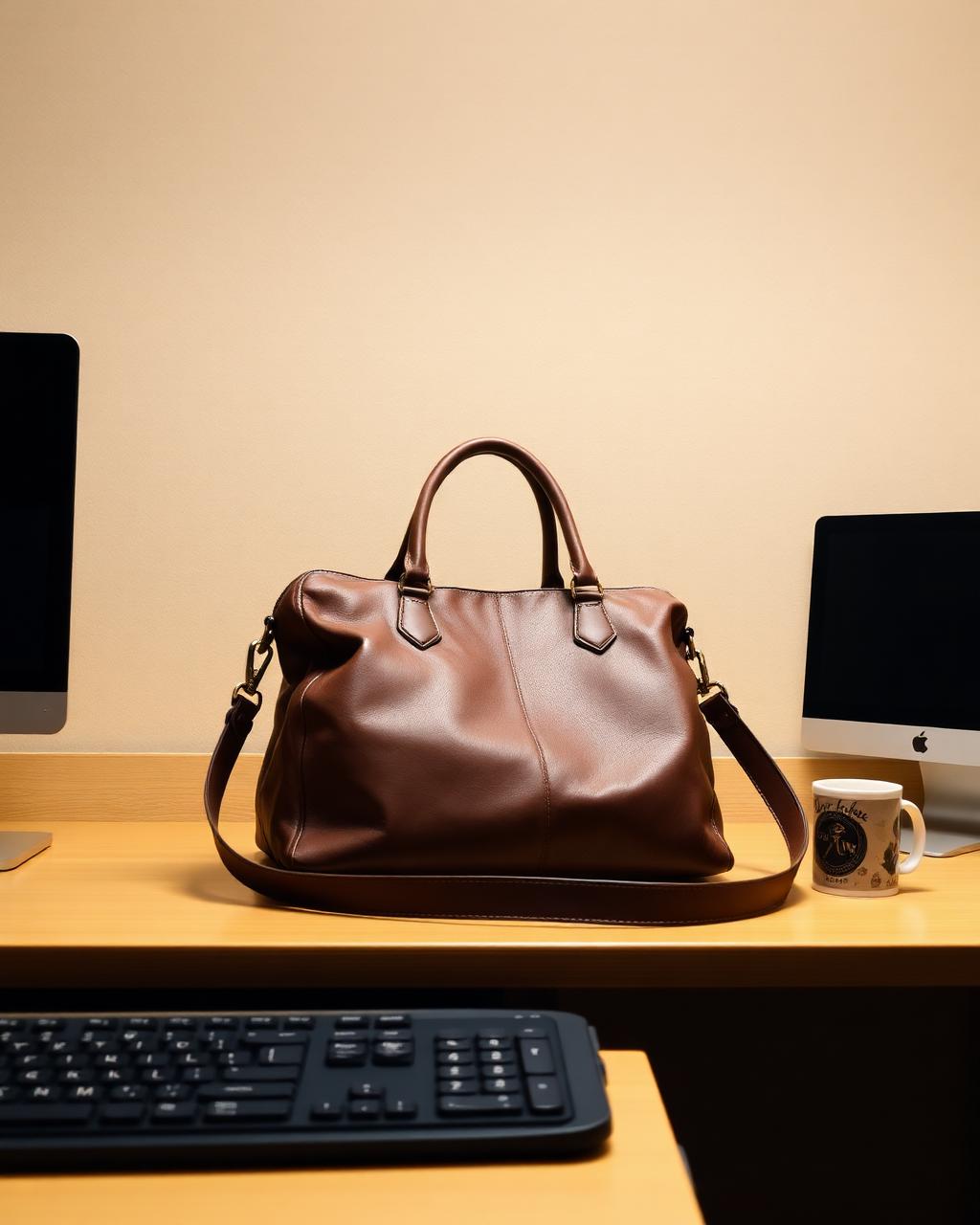 Aangeleverd: productfoto leren tas